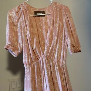 Reformation Pink Floral Midi Dress